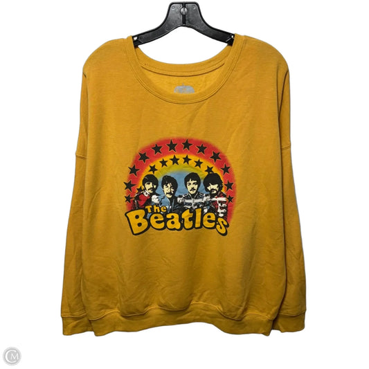 “The Beatles” Top Long Sleeve By Apple Corps Ltd In Honey Gold, Size: Xl