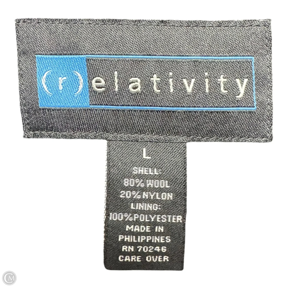 Wool Blend Overcoat By Relativity In Black, Size: L
