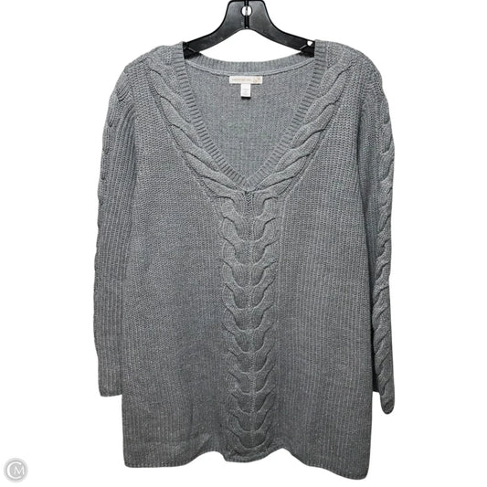 Sweater By Westport In Grey & Silver, Size: 2x