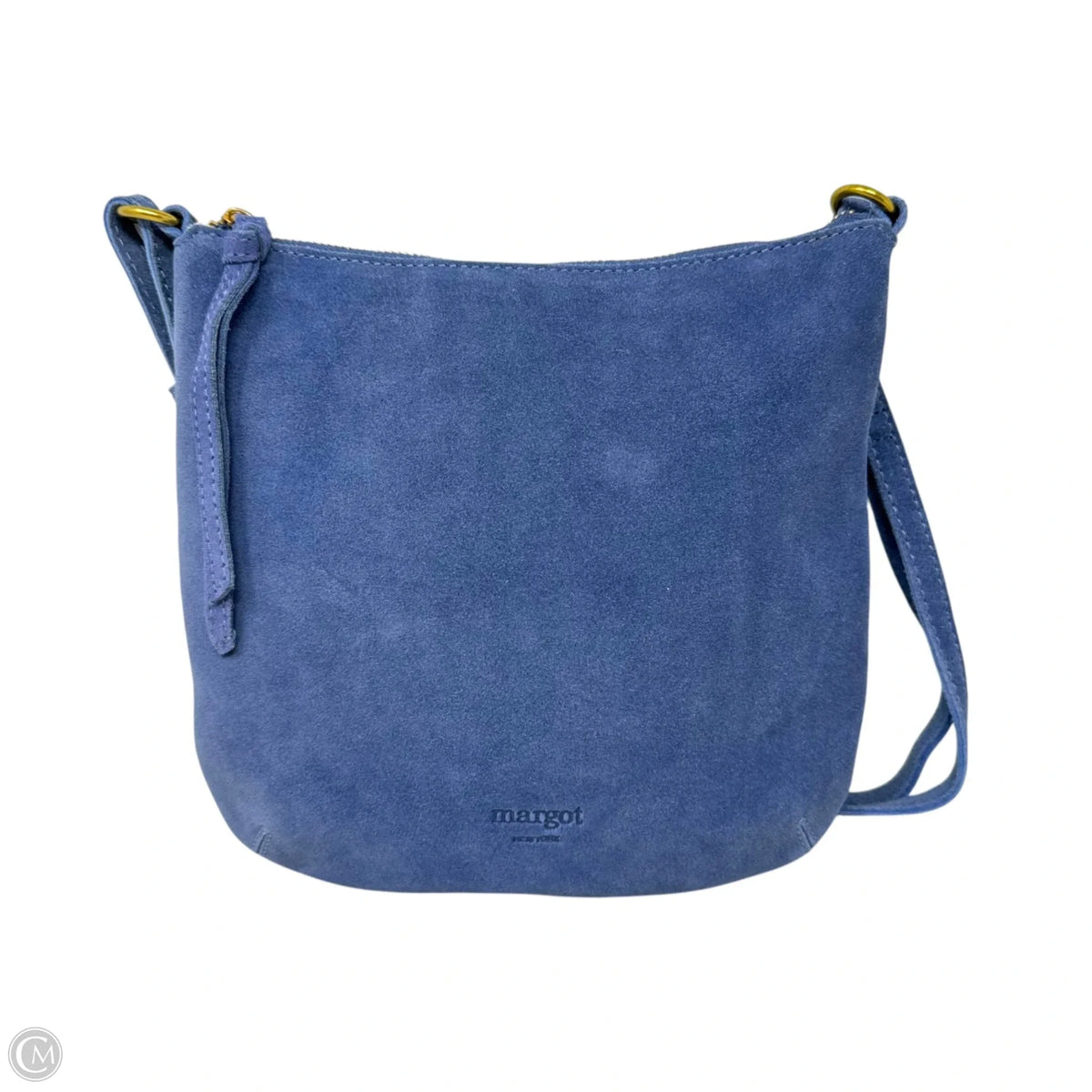 Suede Handbag Leather By Margot, Size: Medium