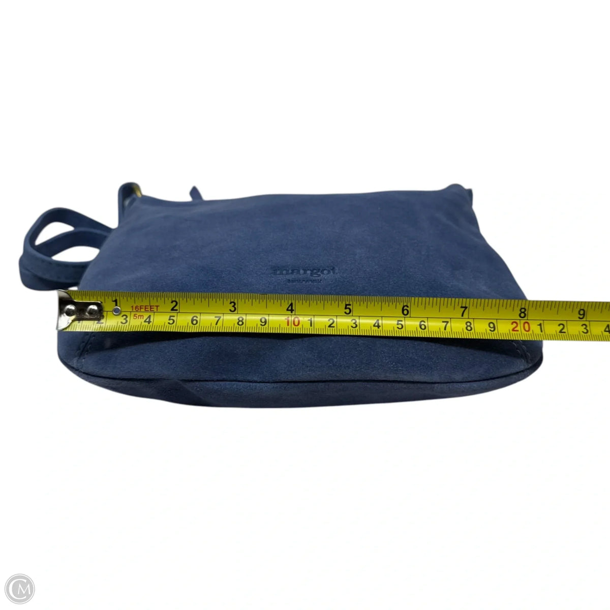 Suede Handbag Leather By Margot, Size: Medium
