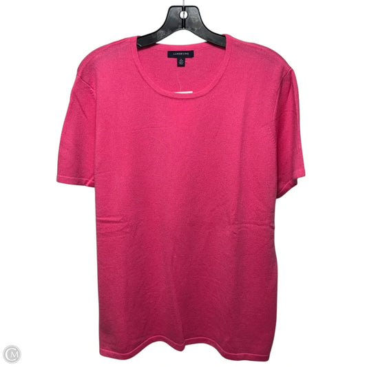 Sweater Cashmere By Lands End In Pink, Size: Xl