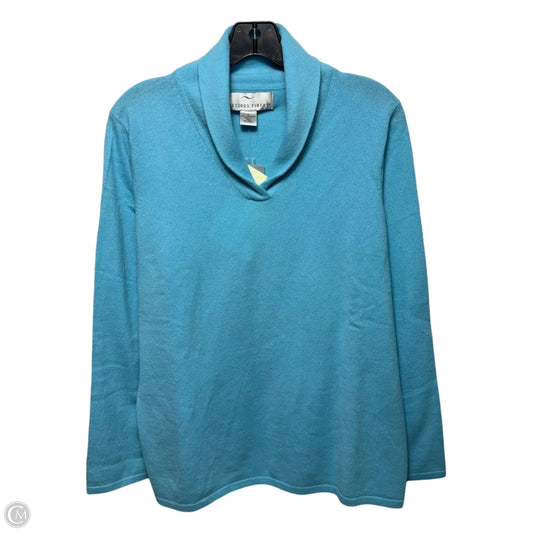 Sweater Cashmere By Precious Fibers In Blue, Size: 1x