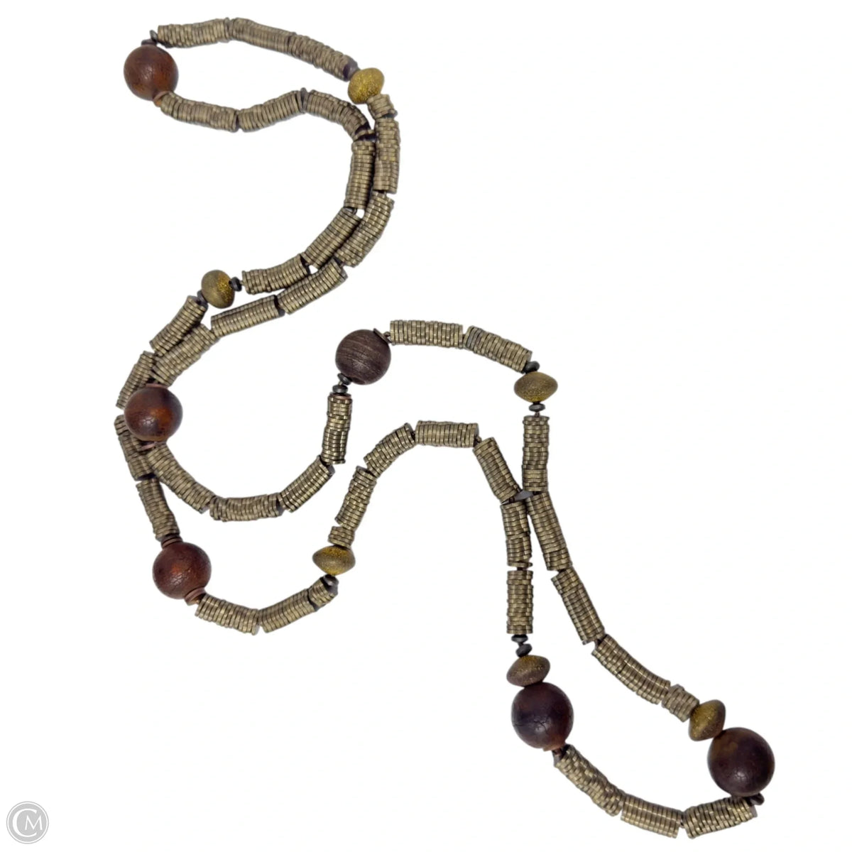 Disc & Beaded Long Necklace