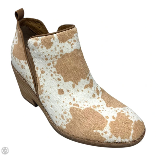 Boots Ankle Heels By Sofft In Animal Print, Size: 7
