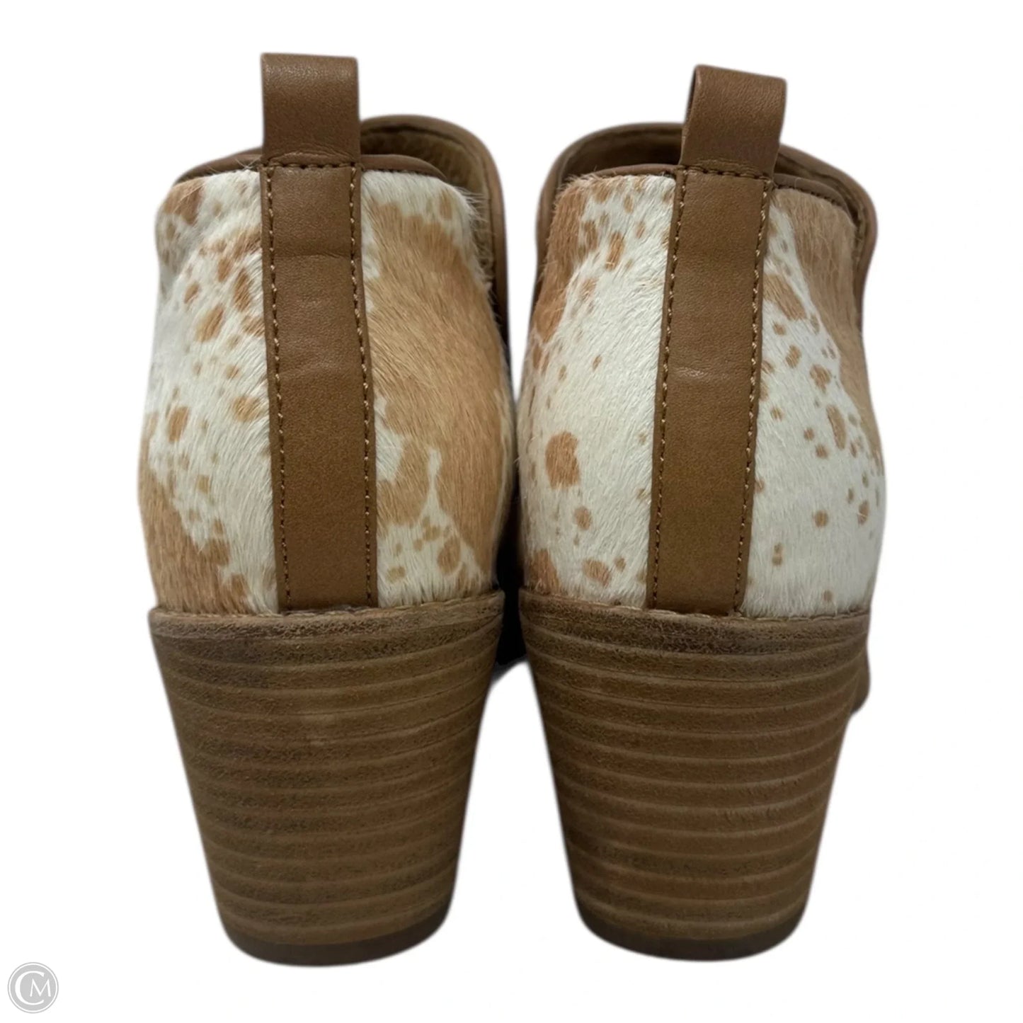 Boots Ankle Heels By Sofft In Animal Print, Size: 7