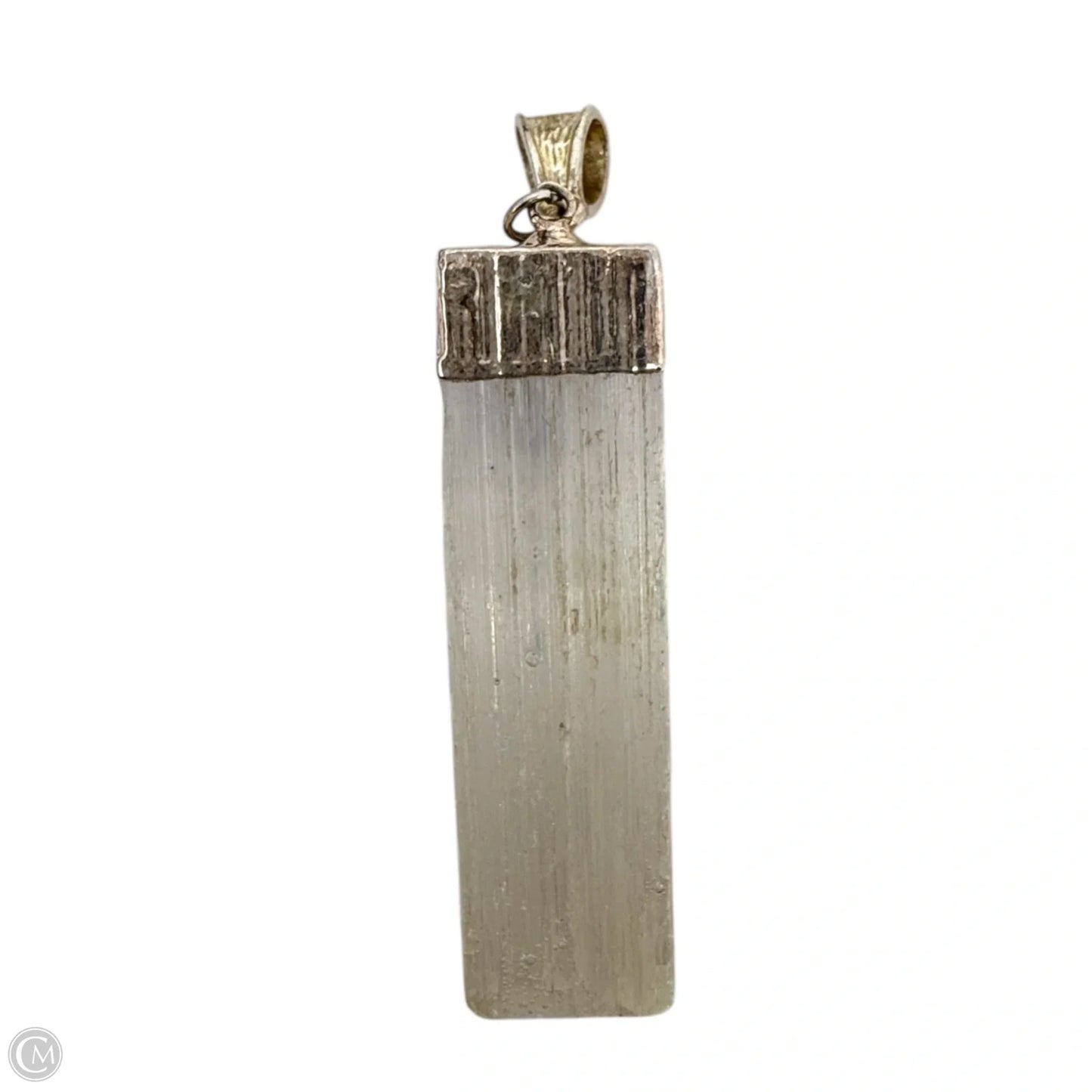 Selenite Bar Raw Amethyst Accent Hand Crafted Pendant By Clothes Mentor