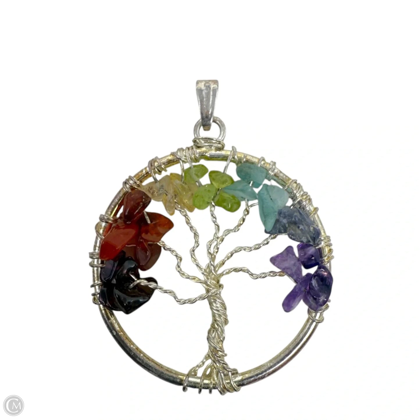 Natural Stone Bead Tree Of Life Pendant