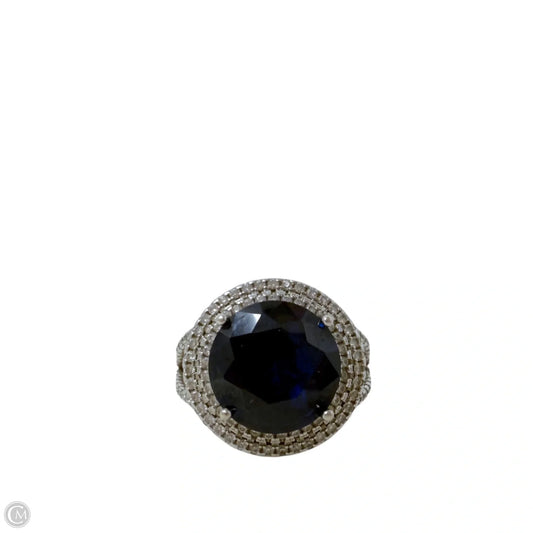 7.56 Cttw Blue Simulated Sapphire Ring In 925 Sterling Silver By Gem Stone King, Size: 7.5