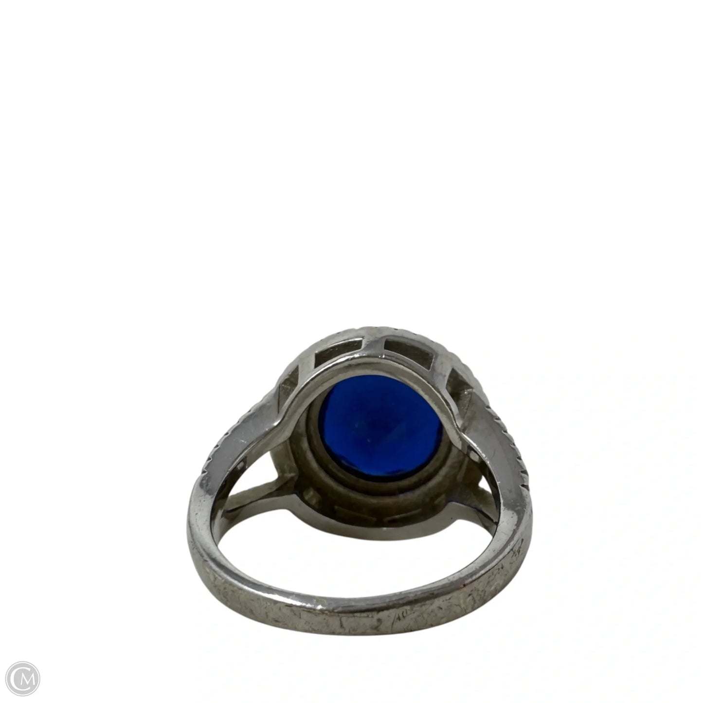 7.56 Cttw Blue Simulated Sapphire Ring In 925 Sterling Silver By Gem Stone King, Size: 7.5