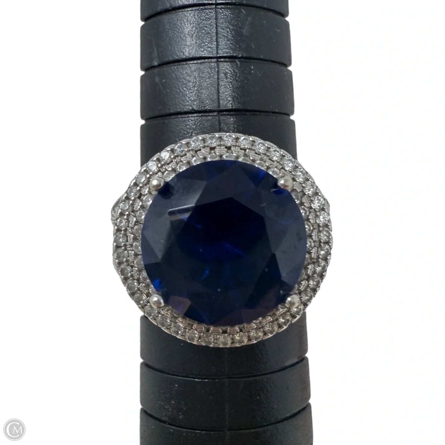 7.56 Cttw Blue Simulated Sapphire Ring In 925 Sterling Silver By Gem Stone King, Size: 7.5