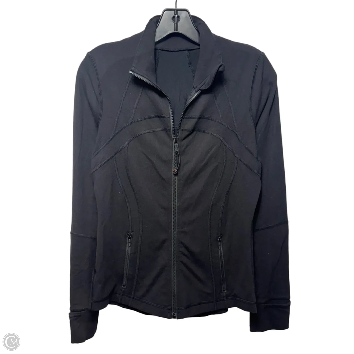 Athletic Jacket By Lululemon In Black, Size: 8