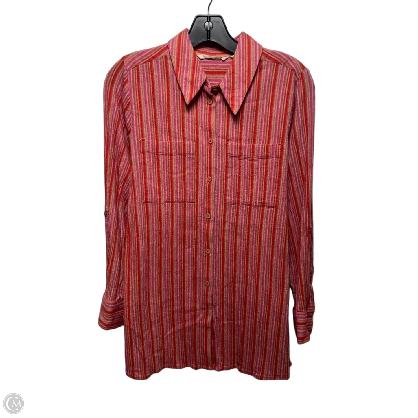 Tunic Long Sleeve By Soft Surroundings In Striped Pattern, Size: Xs