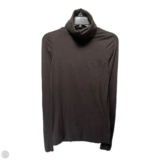 Top Long Sleeve By Theory In Brown, Size: M