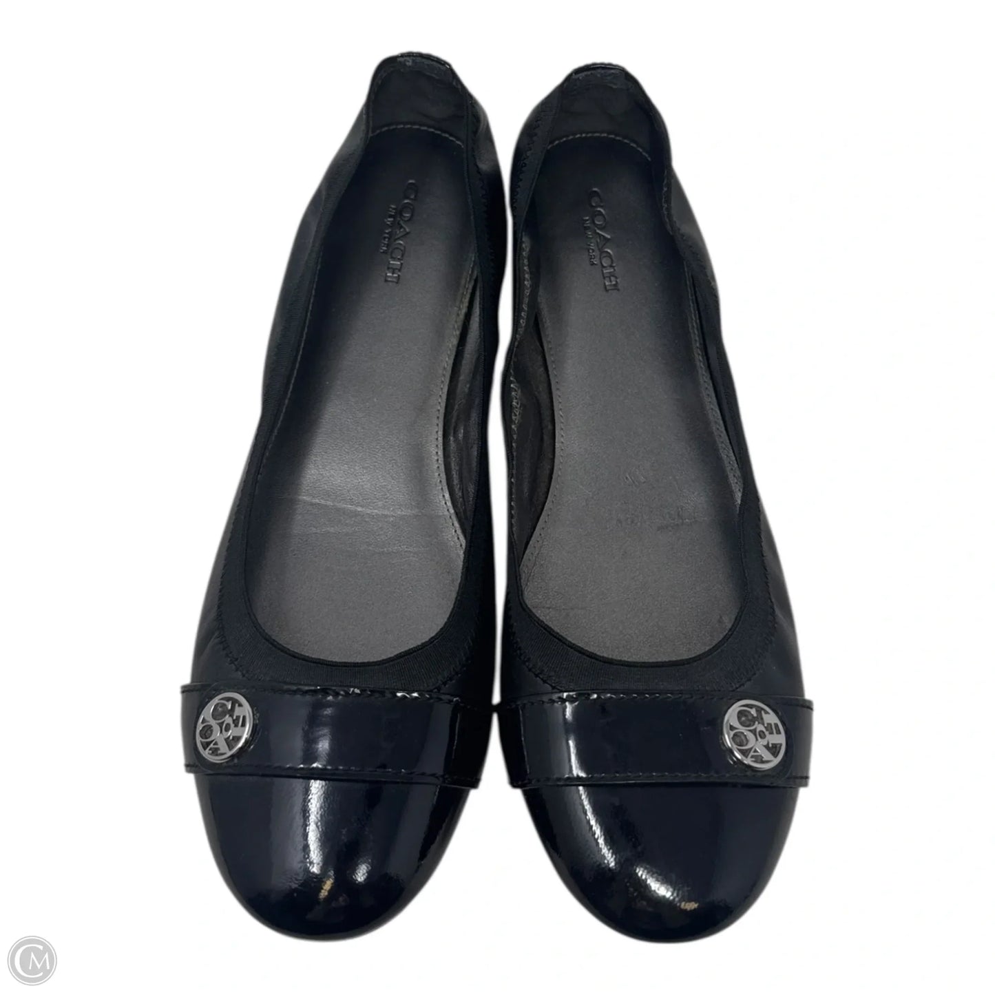 Ballet Flats Shoes Designer By Coach In Black, Size: 9
