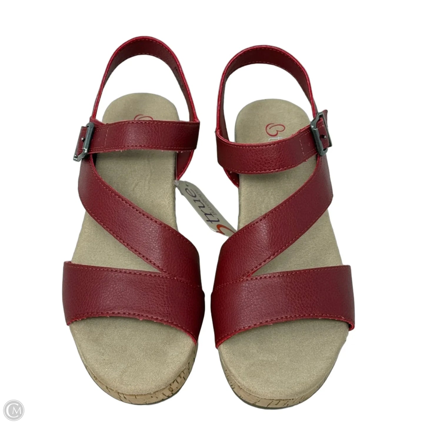 Sandals Heels Wedge By Bare Traps In Red, Size: 8