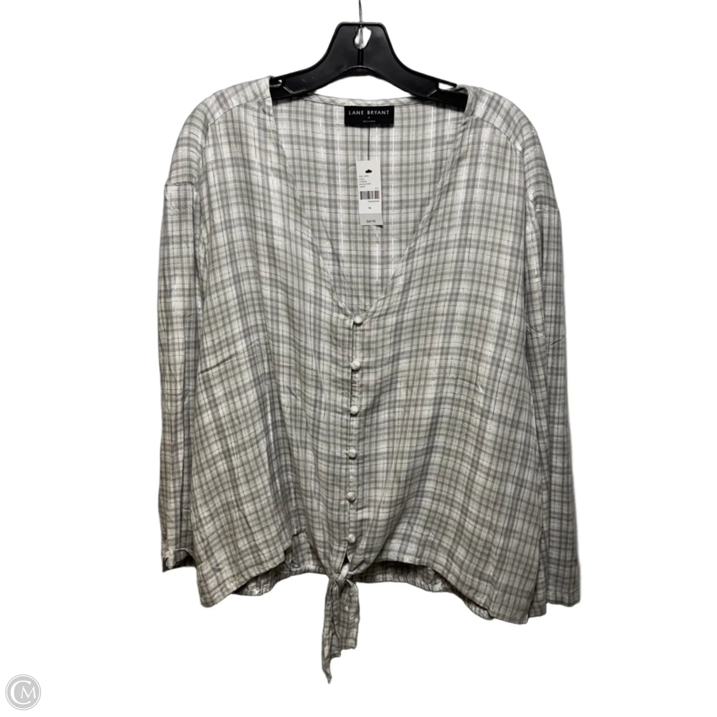 Top Long Sleeve By Lane Bryant In Plaid Pattern, Size: 16