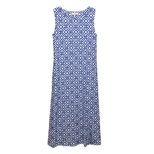 Beth Shift Dress By Jude Connally In White/Sapphire Grand Links Print, Size: L