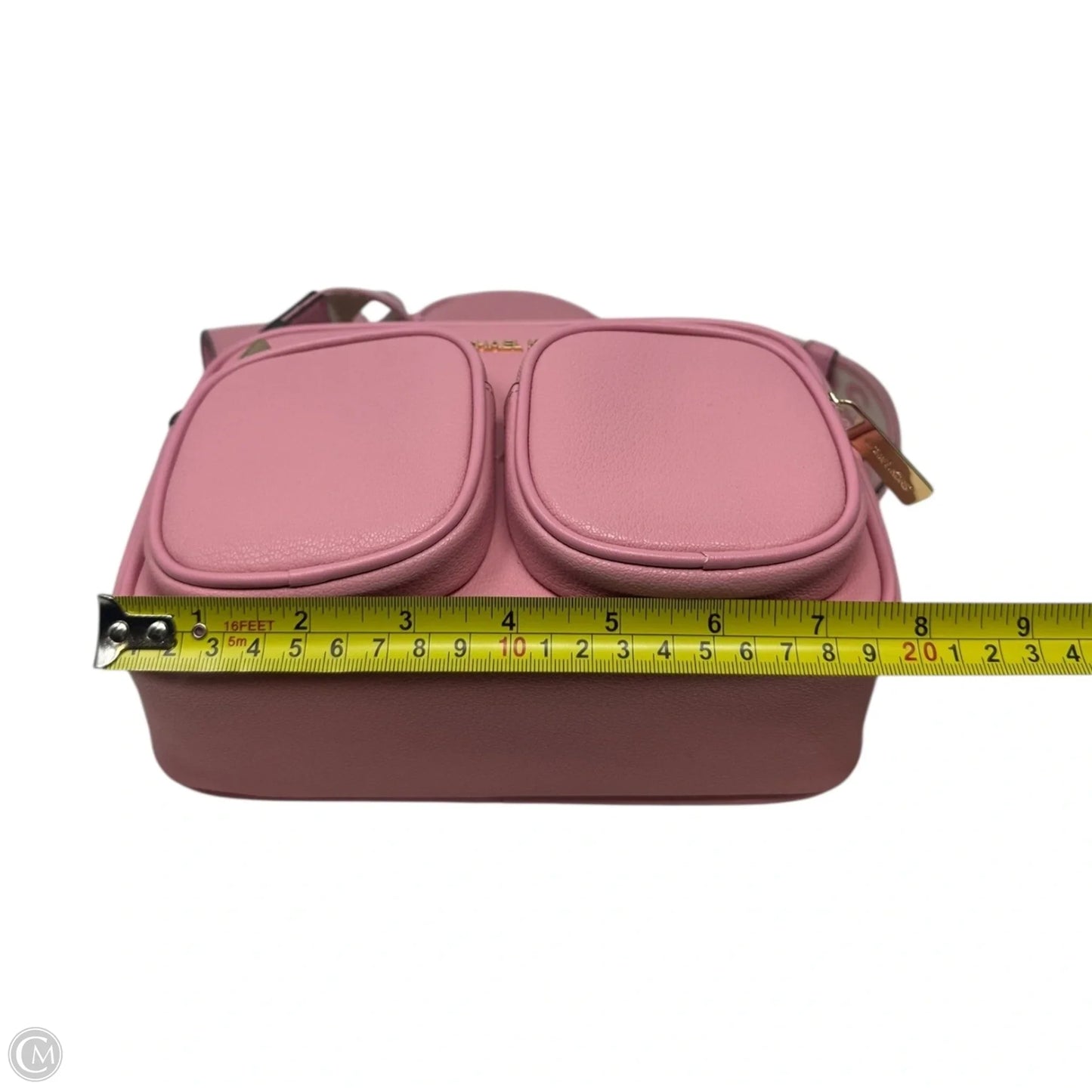 Jet Set Pebbled Leather Pocket Crossbody Bag with Coin Purse & AirPods Case In Pink Designer By Michael Kors, Size: Medium