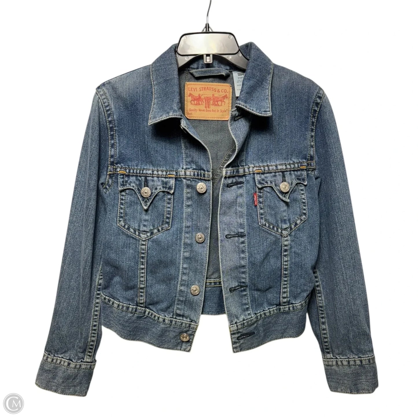 Jacket Denim By Levis In Blue Denim, Size: M