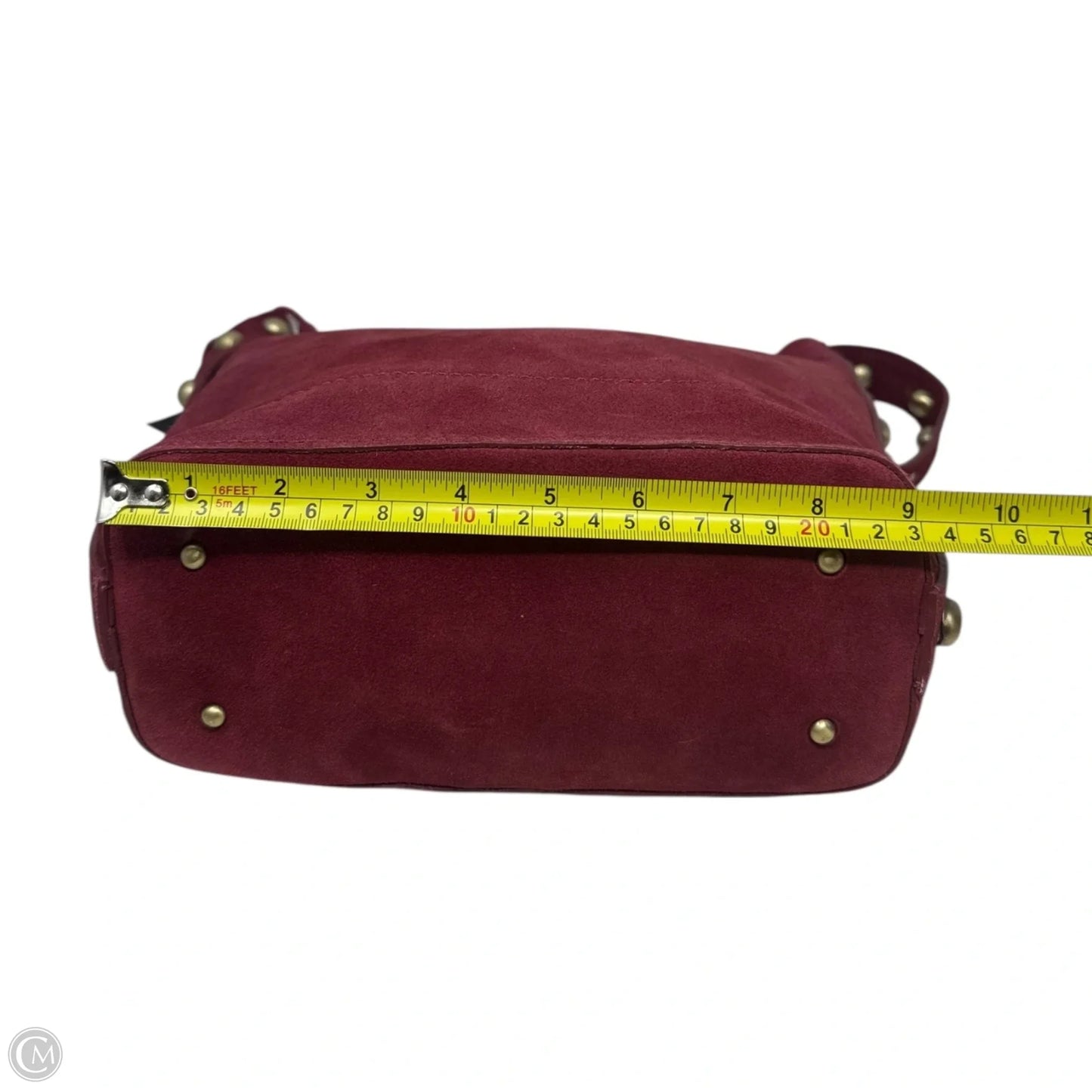 Suede Studded Handbag Leather Unbranded, Size: Medium