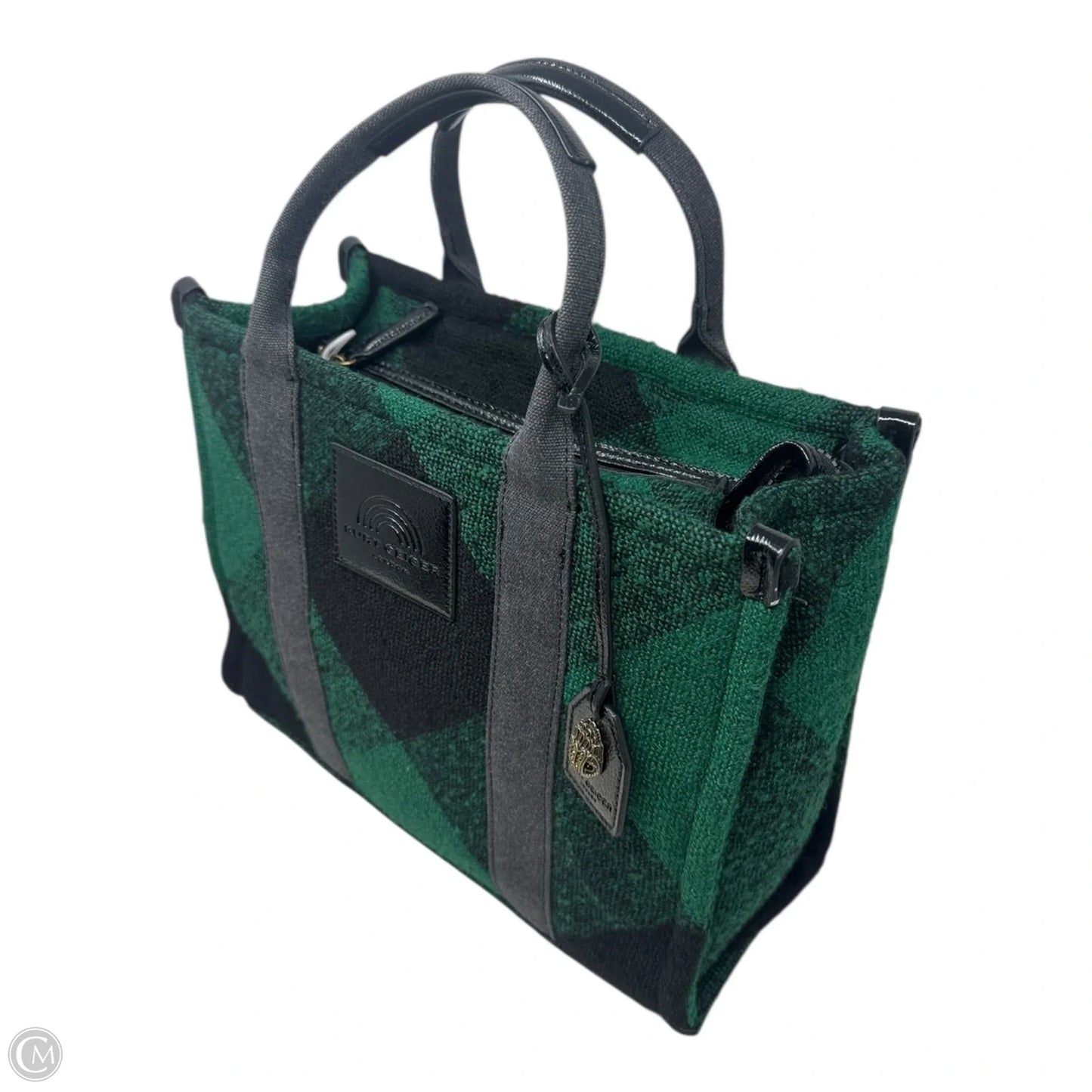 Tweed Southbank Tote Handbag Designer By Kurt Geiger, Size: Medium