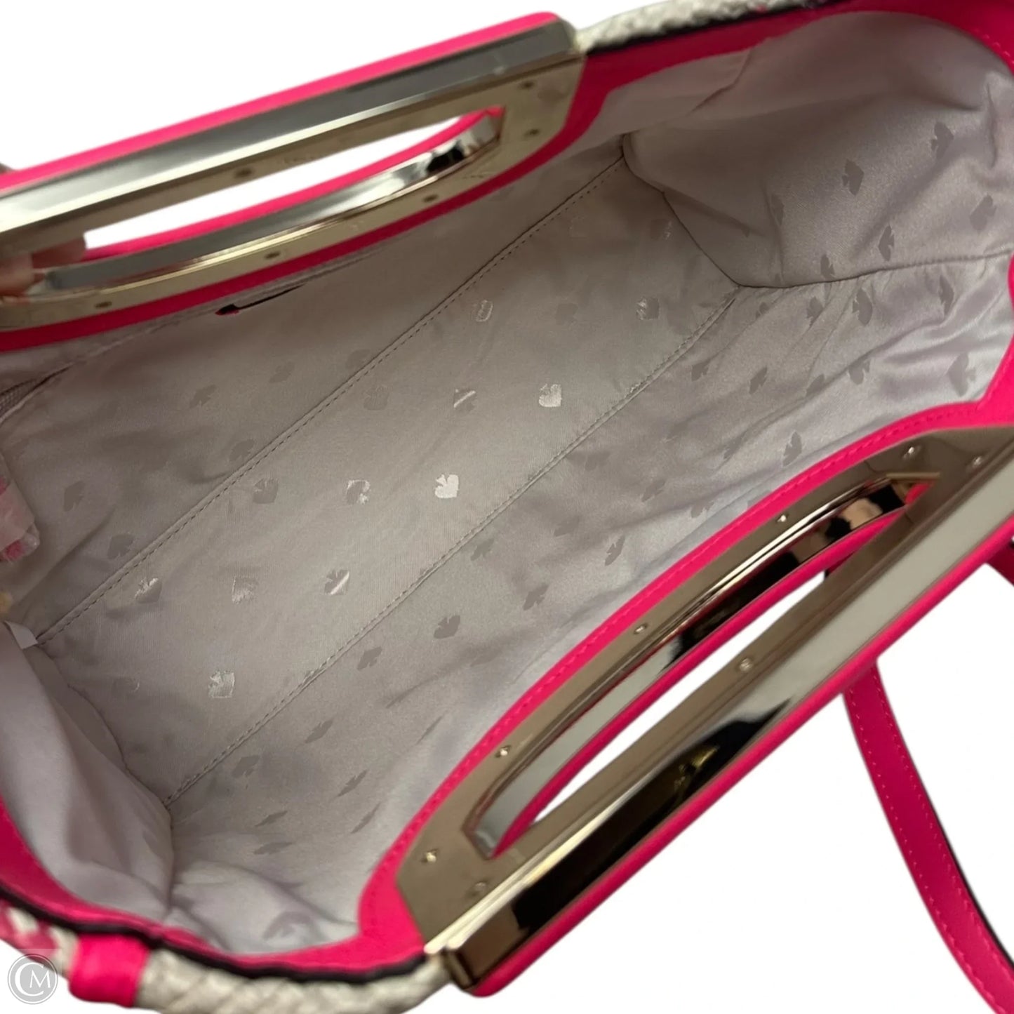 Alexia Woven Gingham Handbag Designer By Kate Spade, Size: Medium