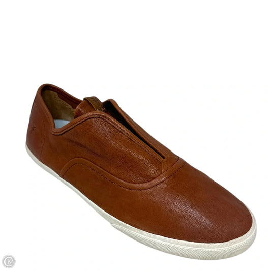Maya Slip-On Leather Sneakers Designer By Frye In Brown, Size: 11