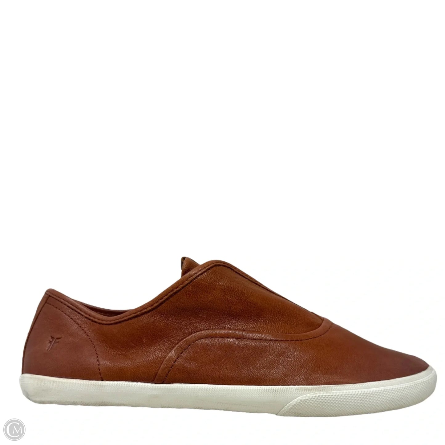 Maya Slip-On Leather Sneakers Designer By Frye In Brown, Size: 11
