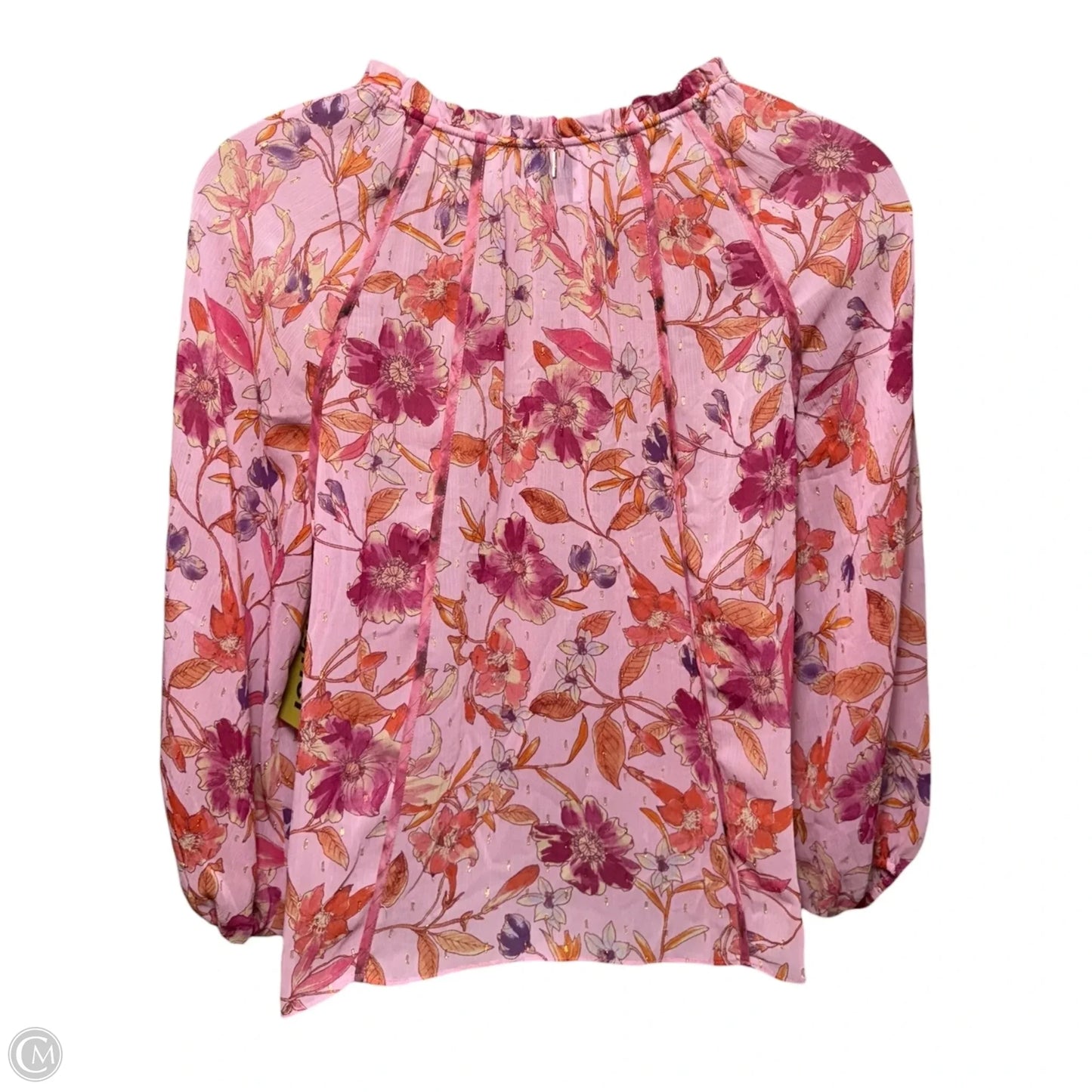 Blouse Long Sleeve Designer By Misa In Floral Print, Size: M