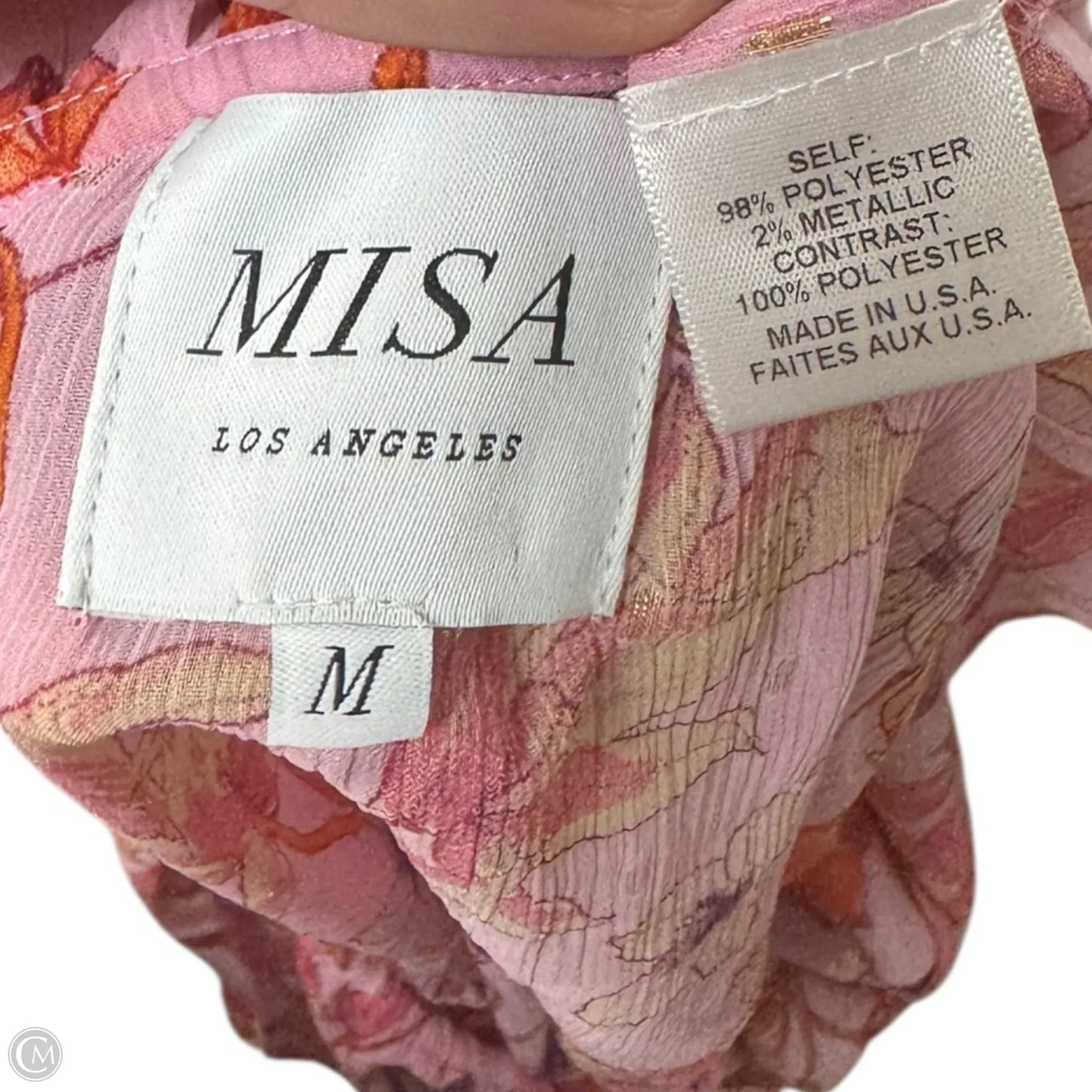 Blouse Long Sleeve Designer By Misa In Floral Print, Size: M