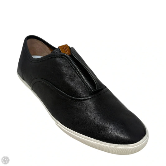 Maya Slip-On Leather Sneakers Designer By Frye In Black, Size: 11