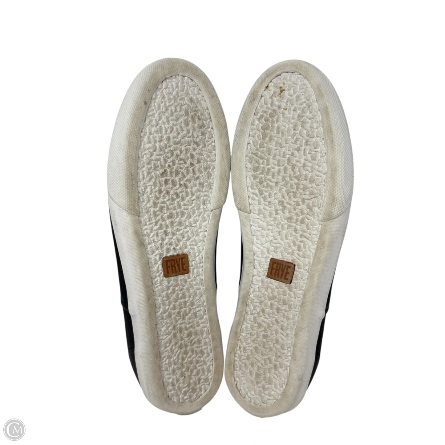 Maya Slip-On Leather Sneakers Designer By Frye In Black, Size: 11