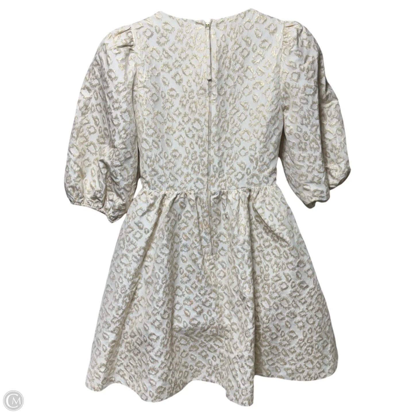 Calyssa Dress Designer By Lilly Pulitzer In Gold Dazzle Leopard Jacquard, Size: 10