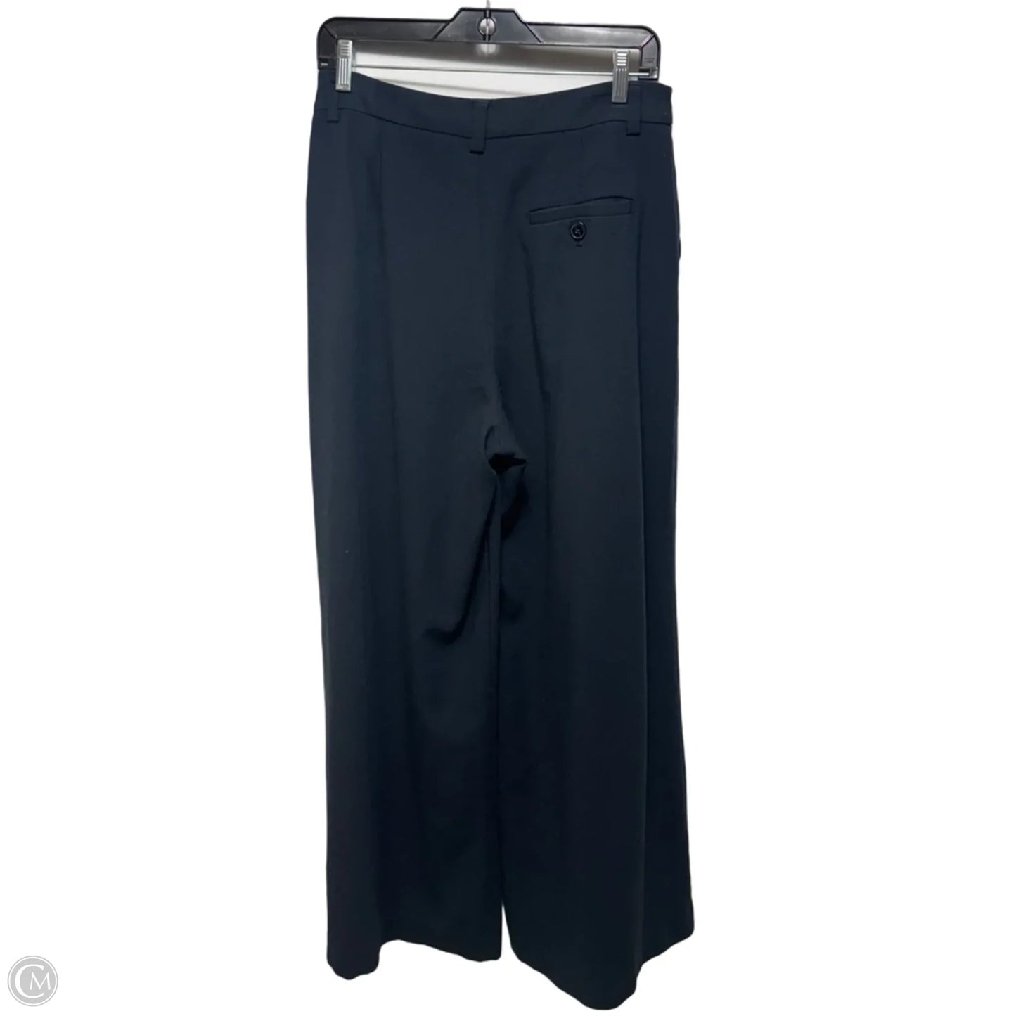 The Avery Wide-Leg Pleated Trousers By Maeve In Black, Size: 8