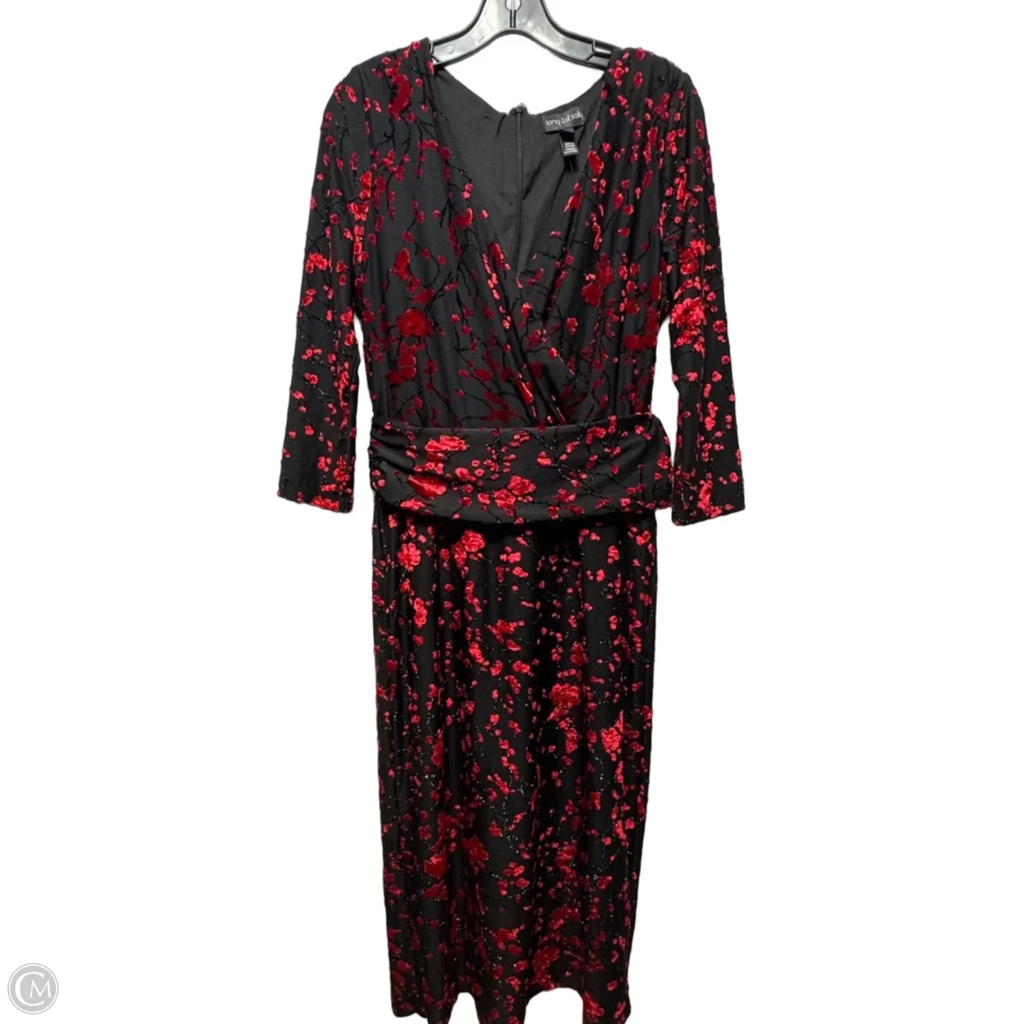 Dress Party Midi By Long Tall Sally In Black & Red, Size: 10