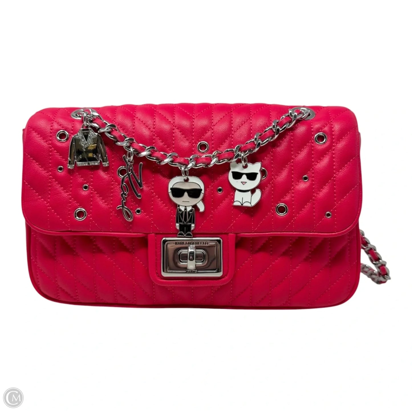 Lafayette Quilted Handbag Designer By Karl Lagerfeld, Size: Medium