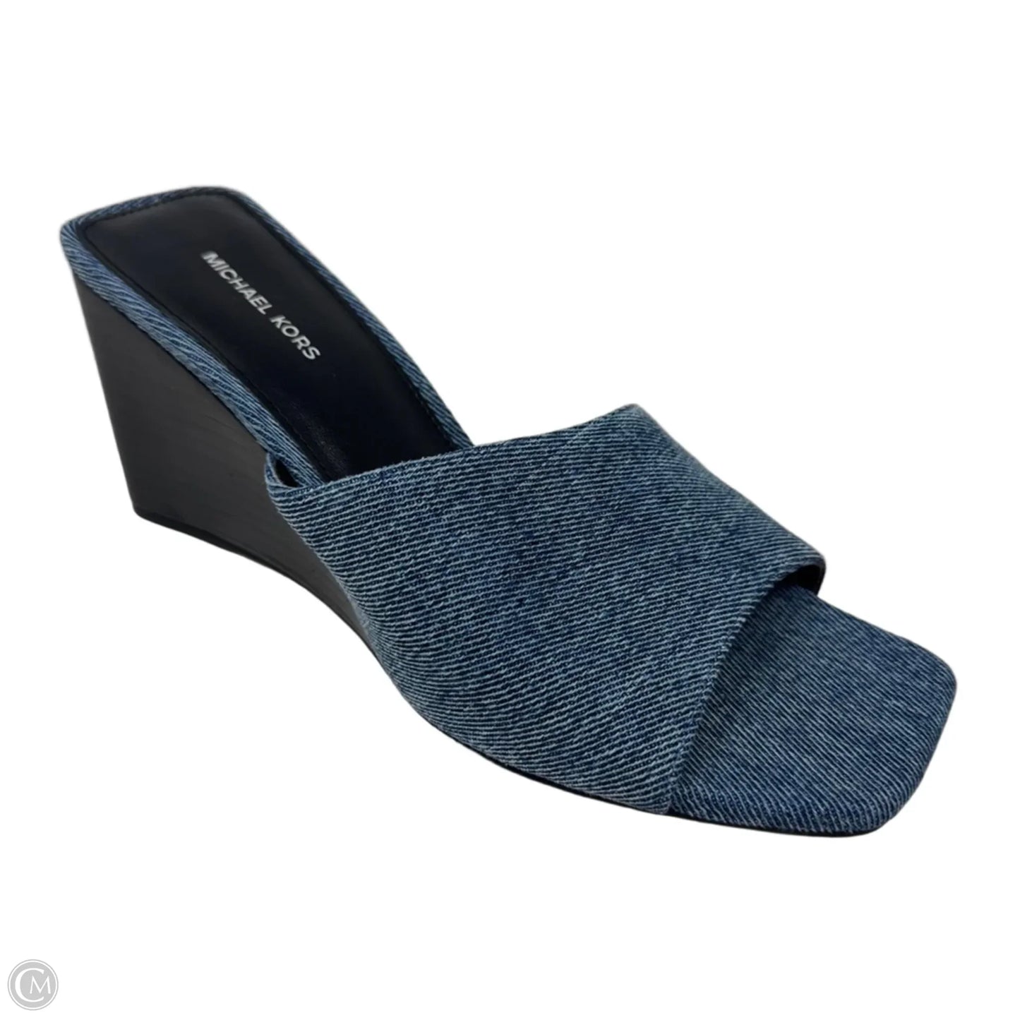 Miriam Wedge Shoes By Michael By Michael Kors In Blue Denim, Size: 6.5