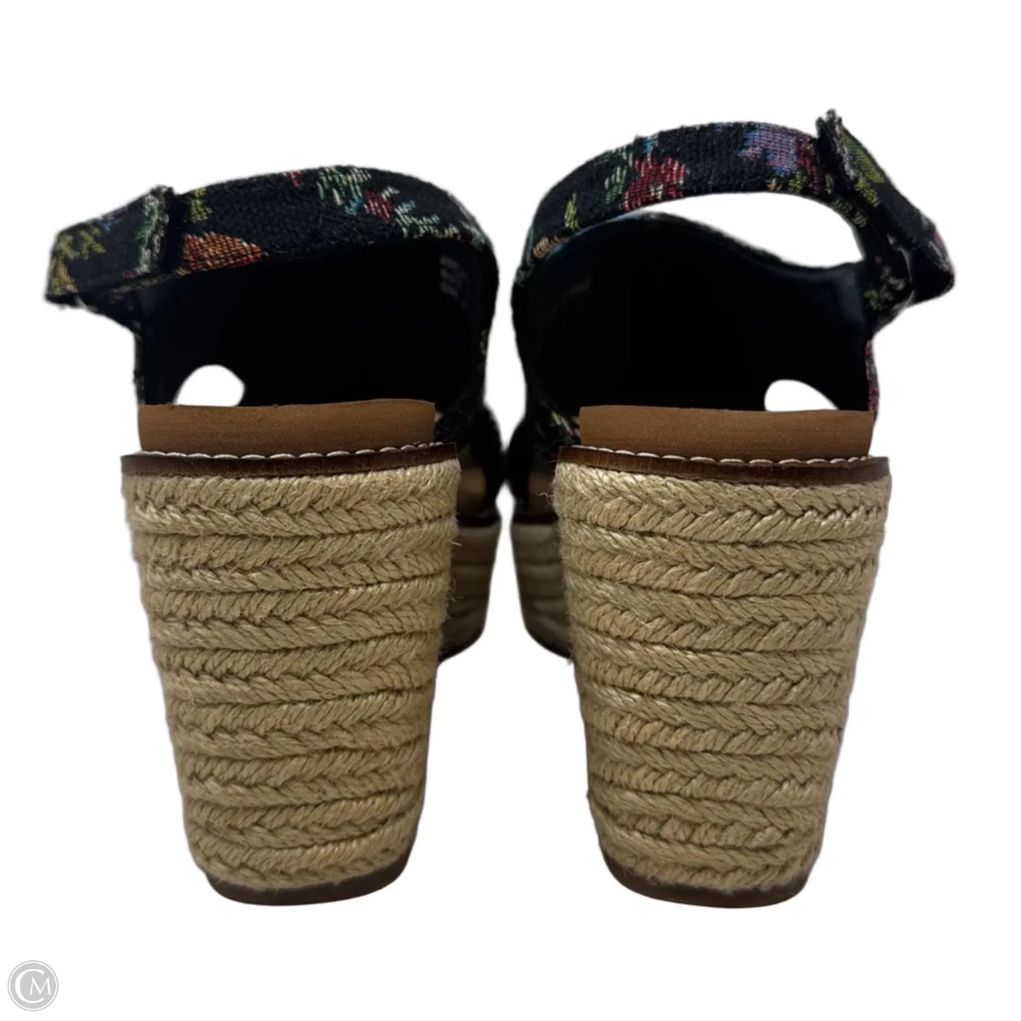 Freddie Espadrille Sandals Heels Wedge By Corkys In Floral Print, Size: 7