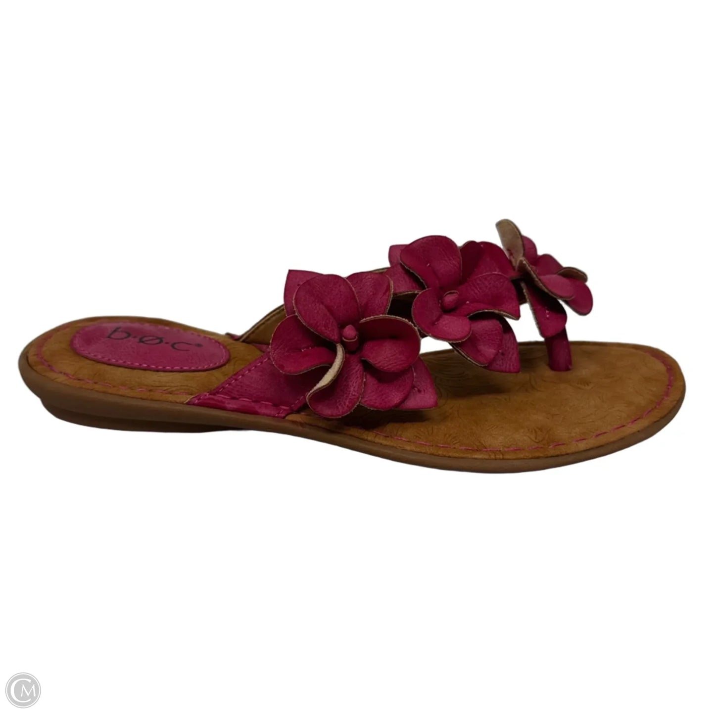 Floral Thong Sandals Flats By Boc In Pink, Size: 7