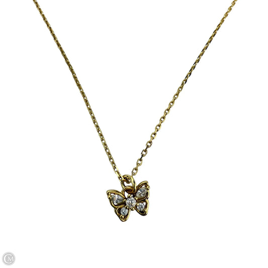 Crystal Butterfly Pendant Necklace Designer By Kate Spade