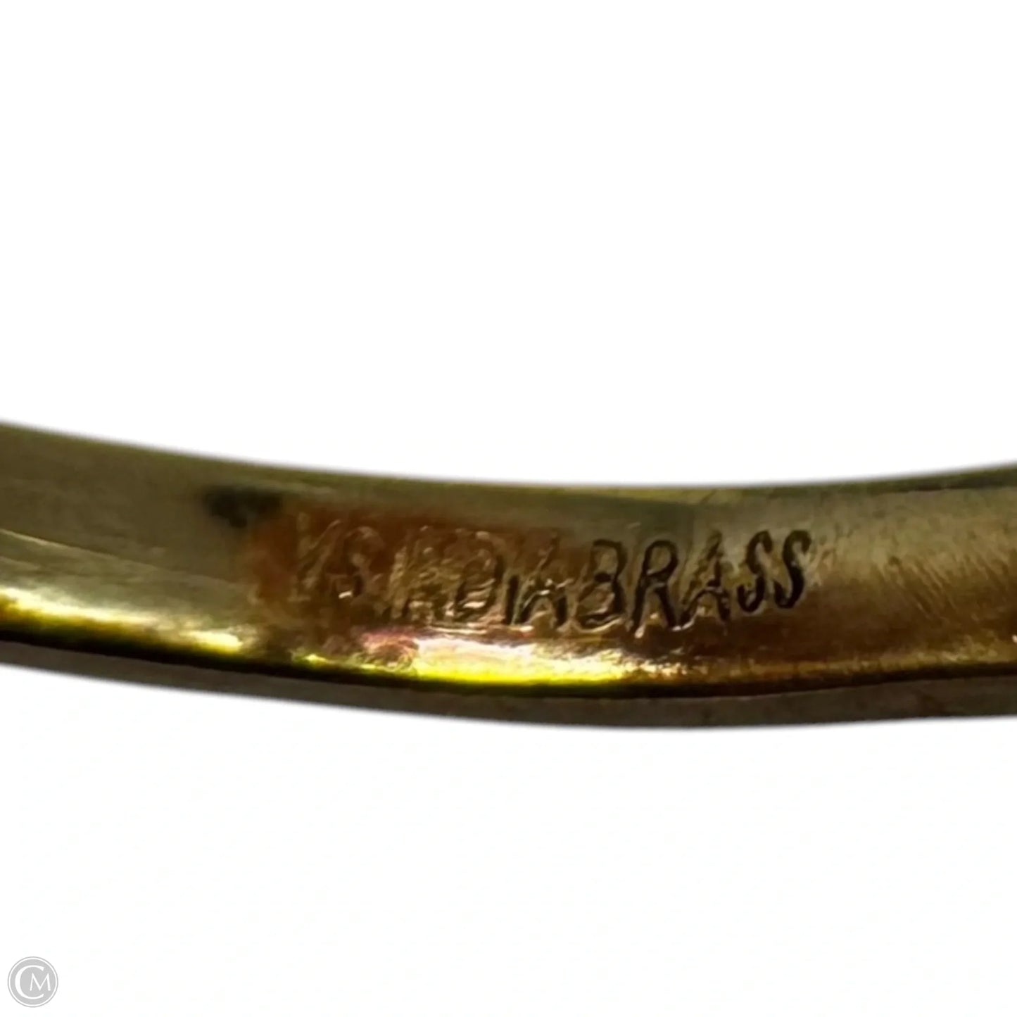 Two Tone Brass Ring Statement, Size: 8
