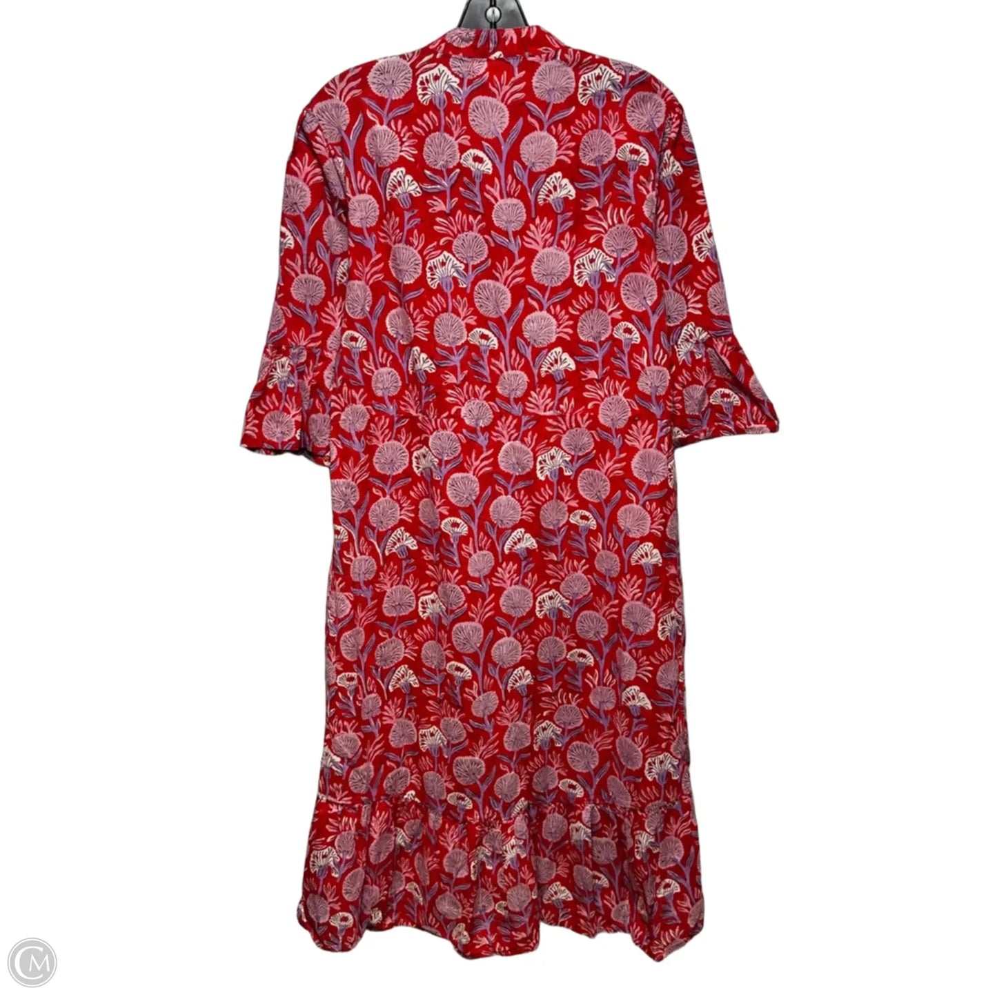 Tori Shirt-Dress Casual Midi By Perry Walker Collective In Floral Print, Size: L (3)