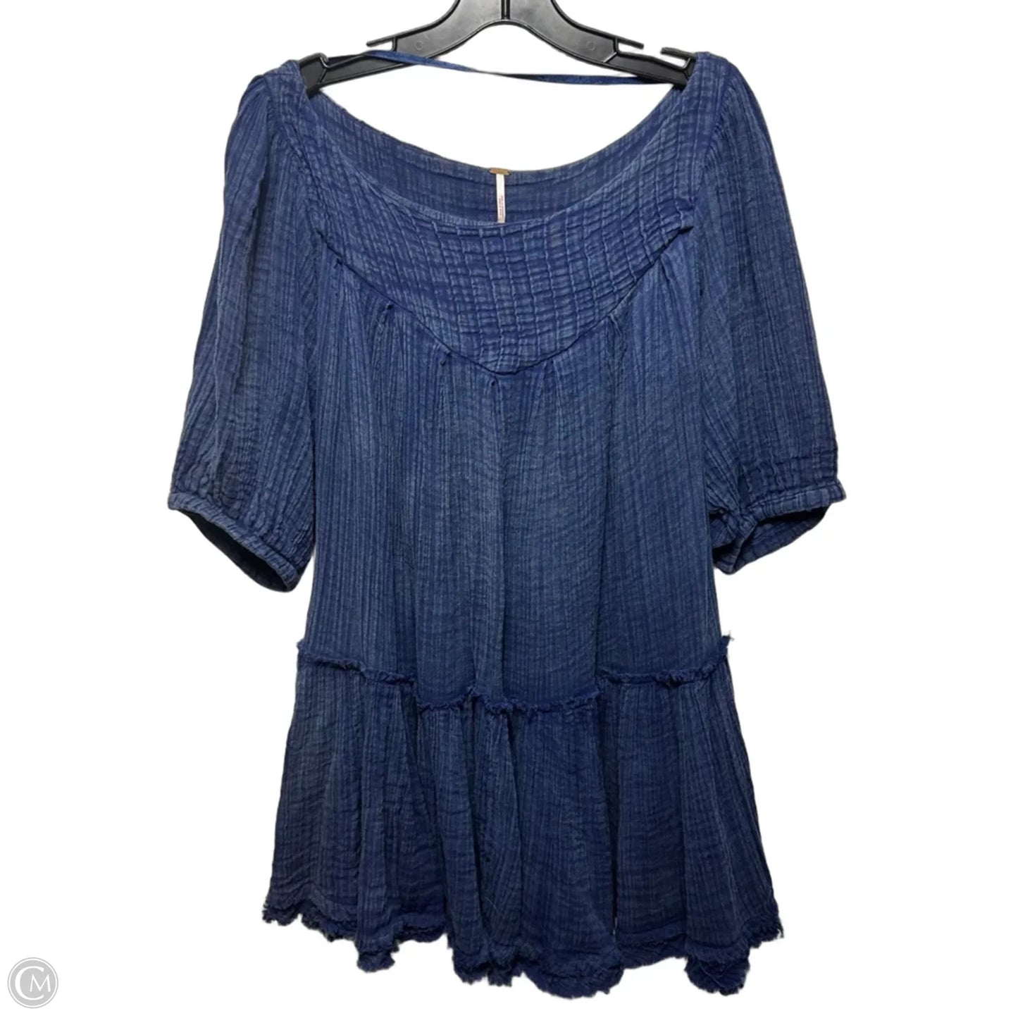 Mystery Land Tunic Short Sleeve By Free People In Blue, Size: Xs