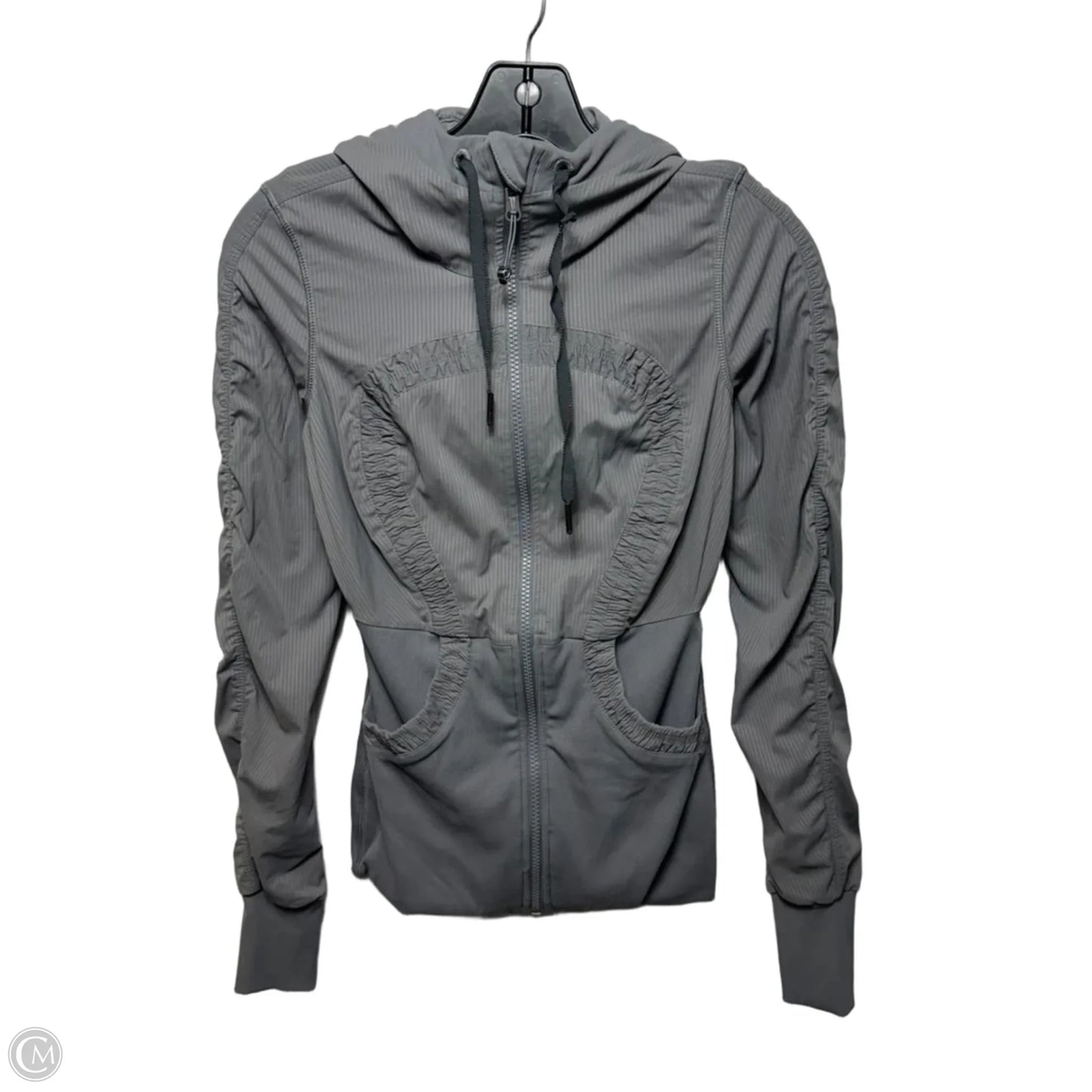 Athletic Jacket By Lululemon In Grey, Size: 4