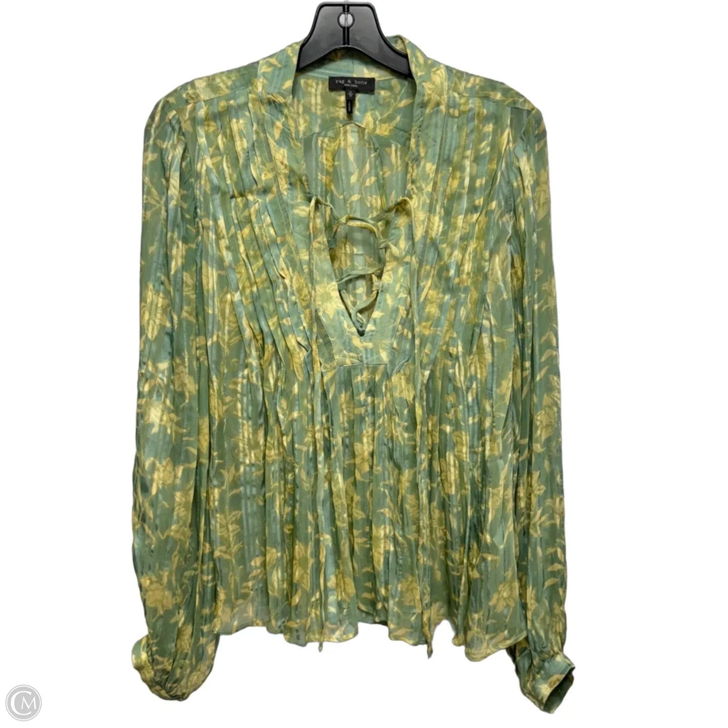 Top Long Sleeve By Rag And Bone In Floral Print, Size: M