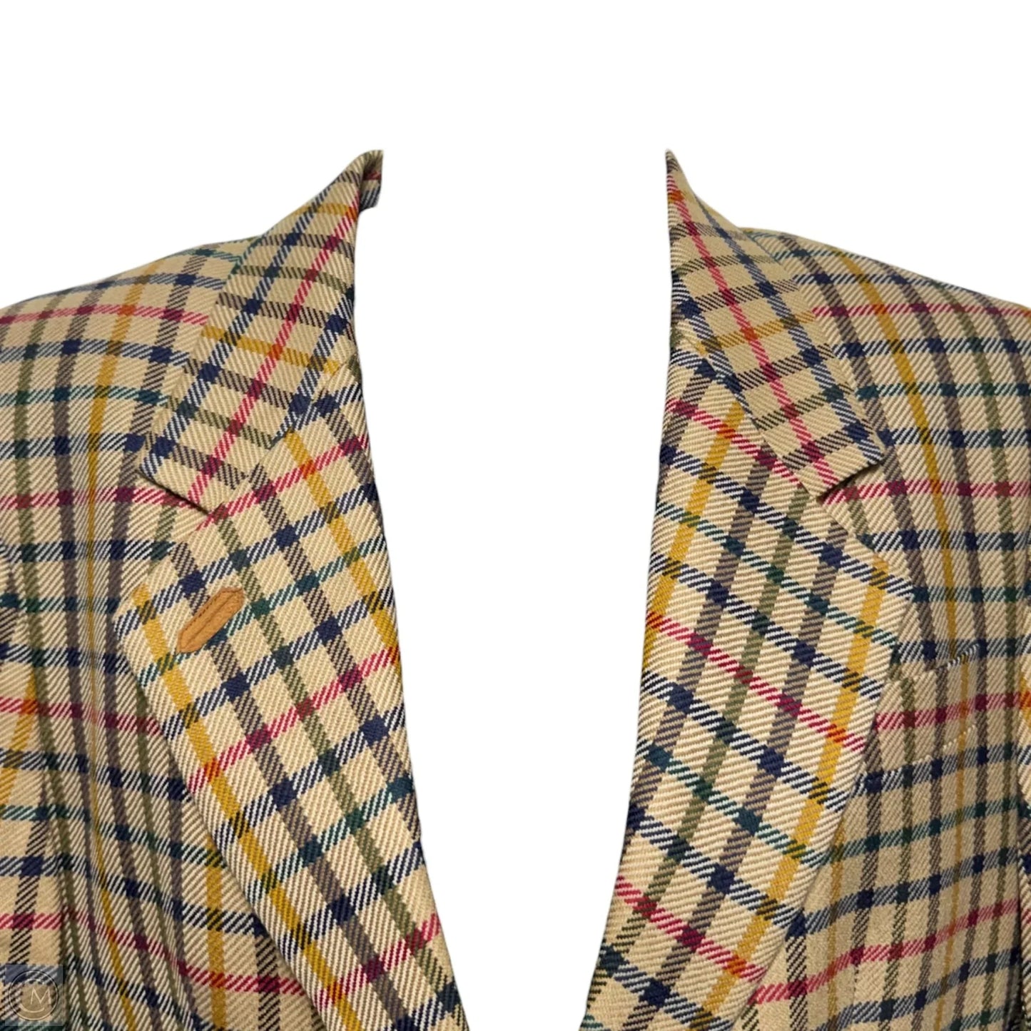 Vintage Wool Blazer By Dak’s In Checkered Pattern, Size: 6