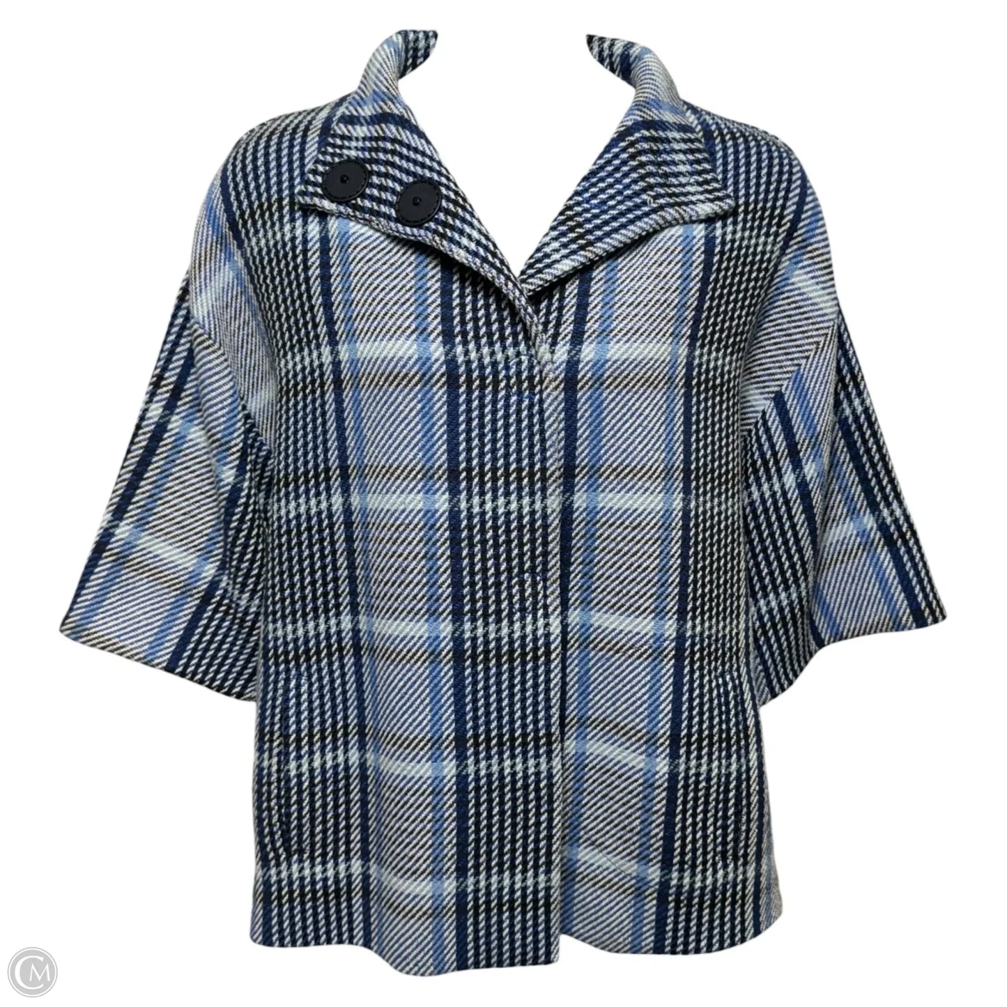 Jacket By Akris In Plaid Pattern, Size: 8