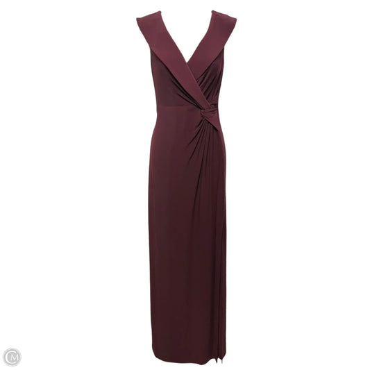 Leonidas Dress Party Long By Lauren By Ralph Lauren In Maroon, Size: 2