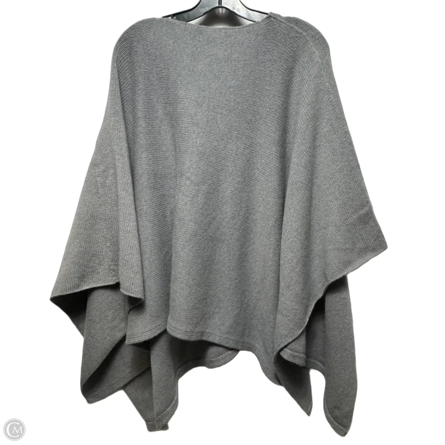 Cashmere Poncho by Del Santo In Grey, Size: Osfm